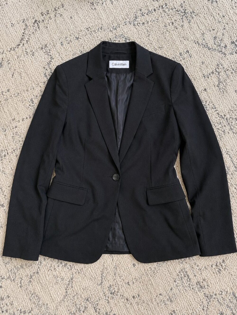 Calvin Klein Black Career Blazer 4 NWT Women's Office Workwear Jacket - Picture 4 of 6